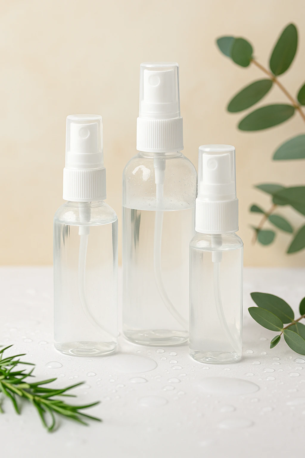 12 Spray en plastique transparent bouchon blanc – Image 2