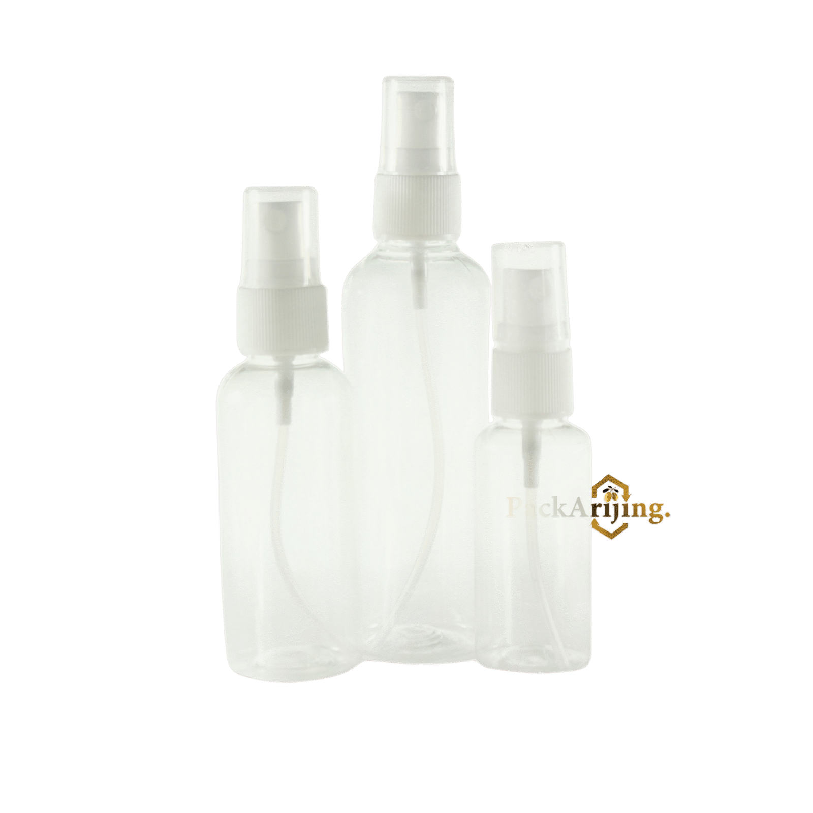 12 Spray en plastique transparent bouchon blanc